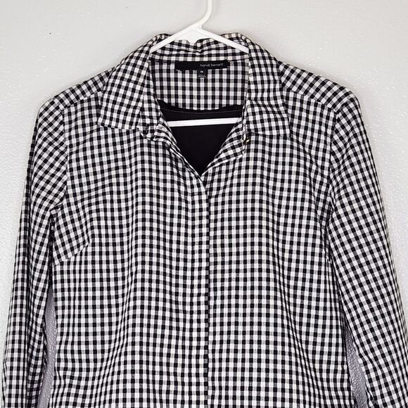 Boneyard Threadz B&W Checkered Button Up Shirt With Floral Skull Medium - Picture 3 of 8